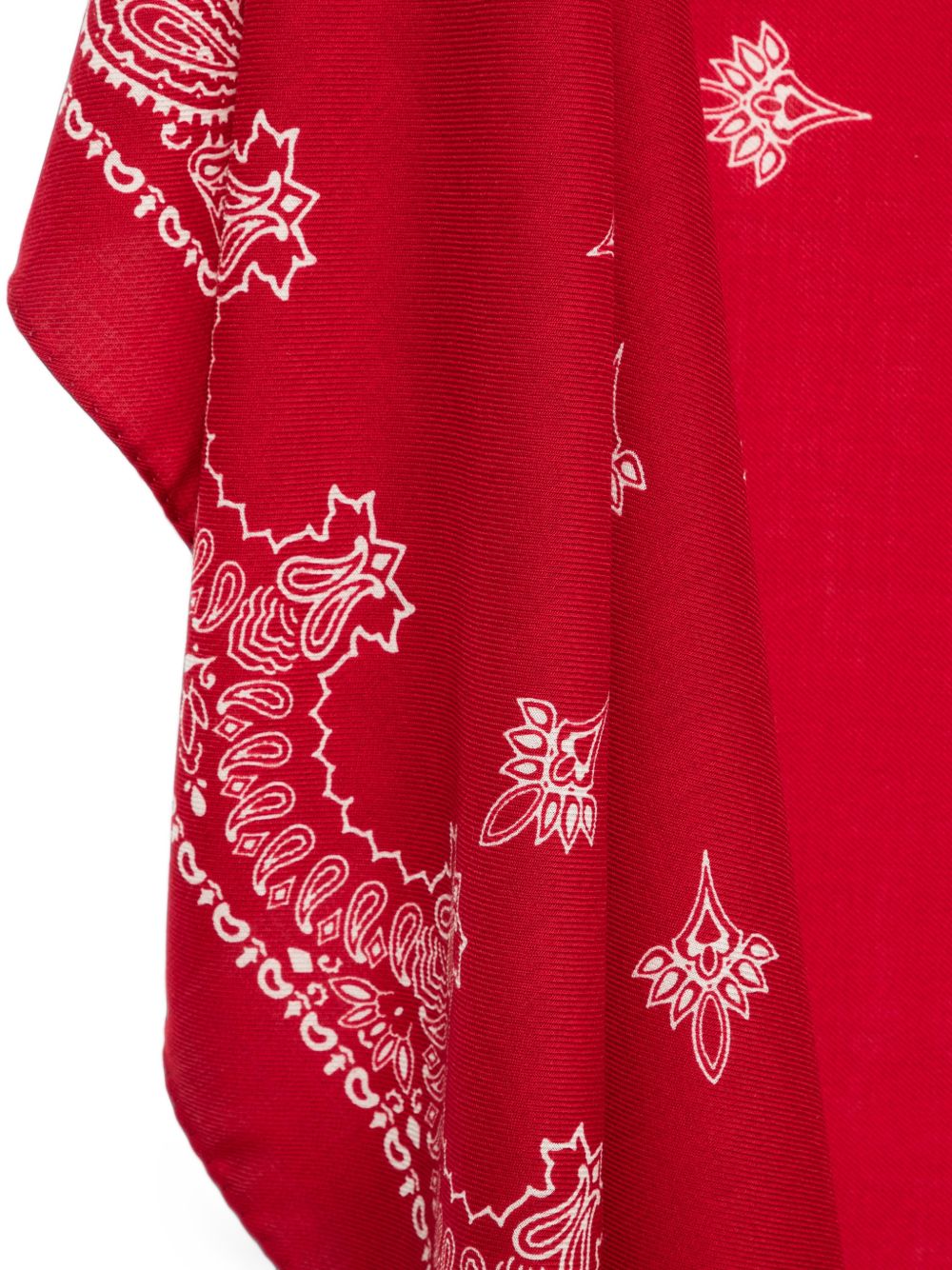 DESTIN Foulard bandana in lana con stampa paisley rosso 