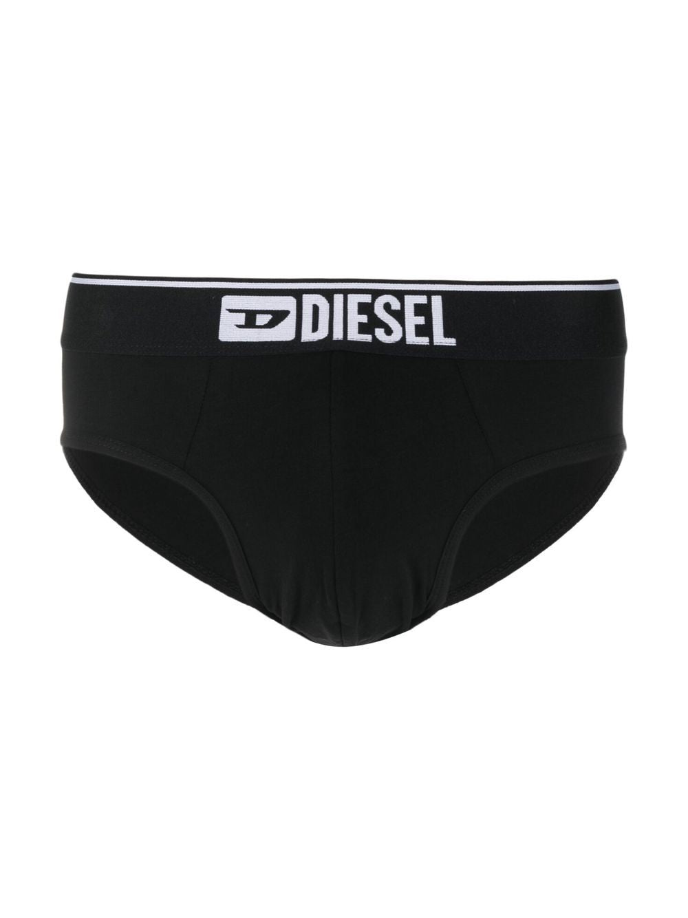 DIESEL Set da 3 slip neri in cotone con logo 