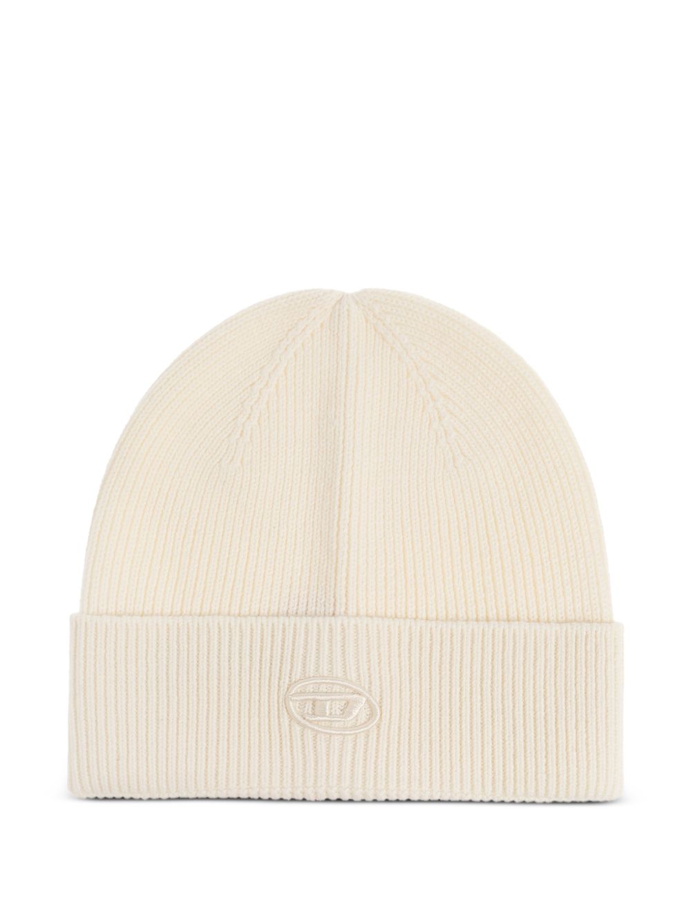 DIESEL Berretto K-Coder-Fully B color crema in misto lana 