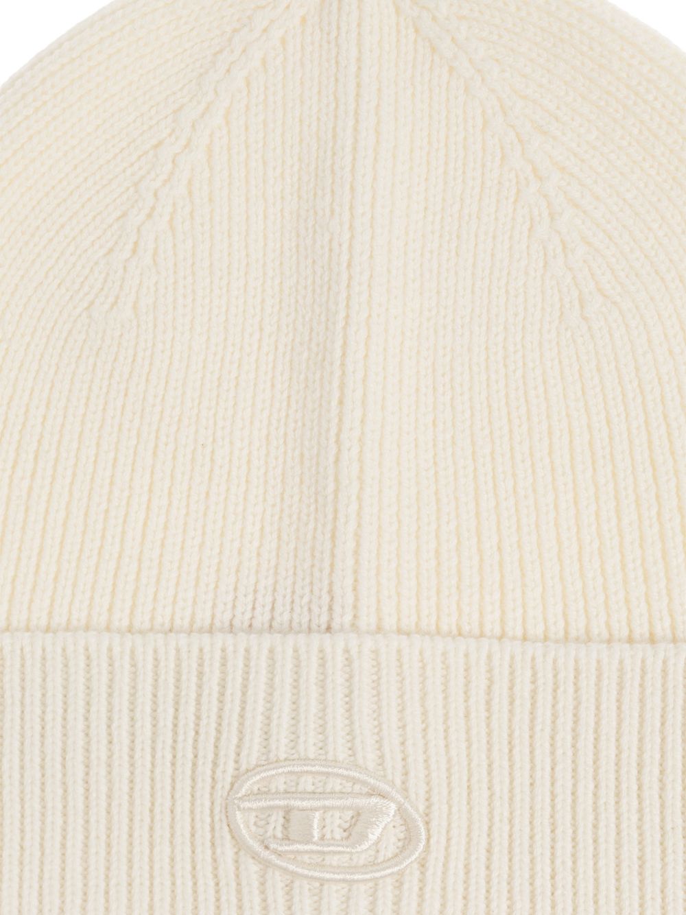 DIESEL Berretto K-Coder-Fully B color crema in misto lana 