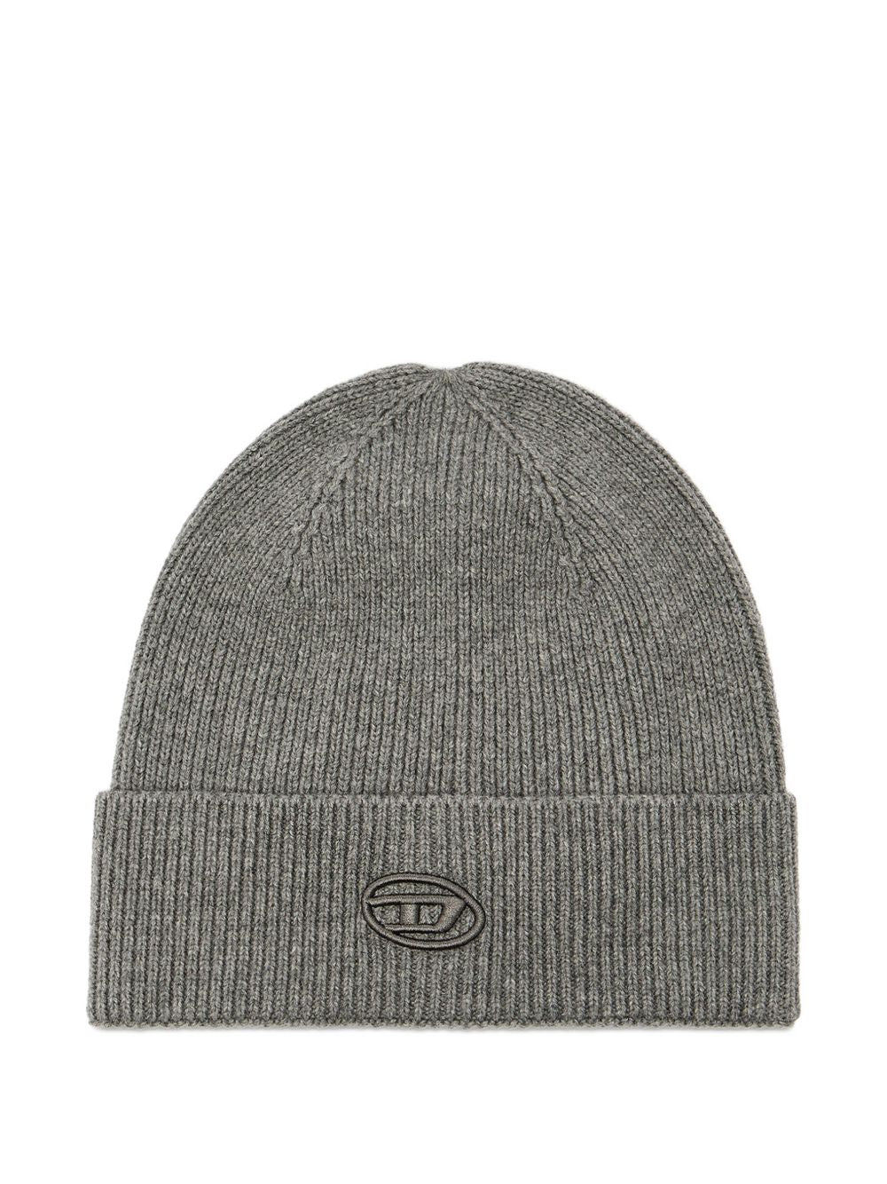 DIESEL Berretto K-Coder-Fully B grigio melange in misto lana 