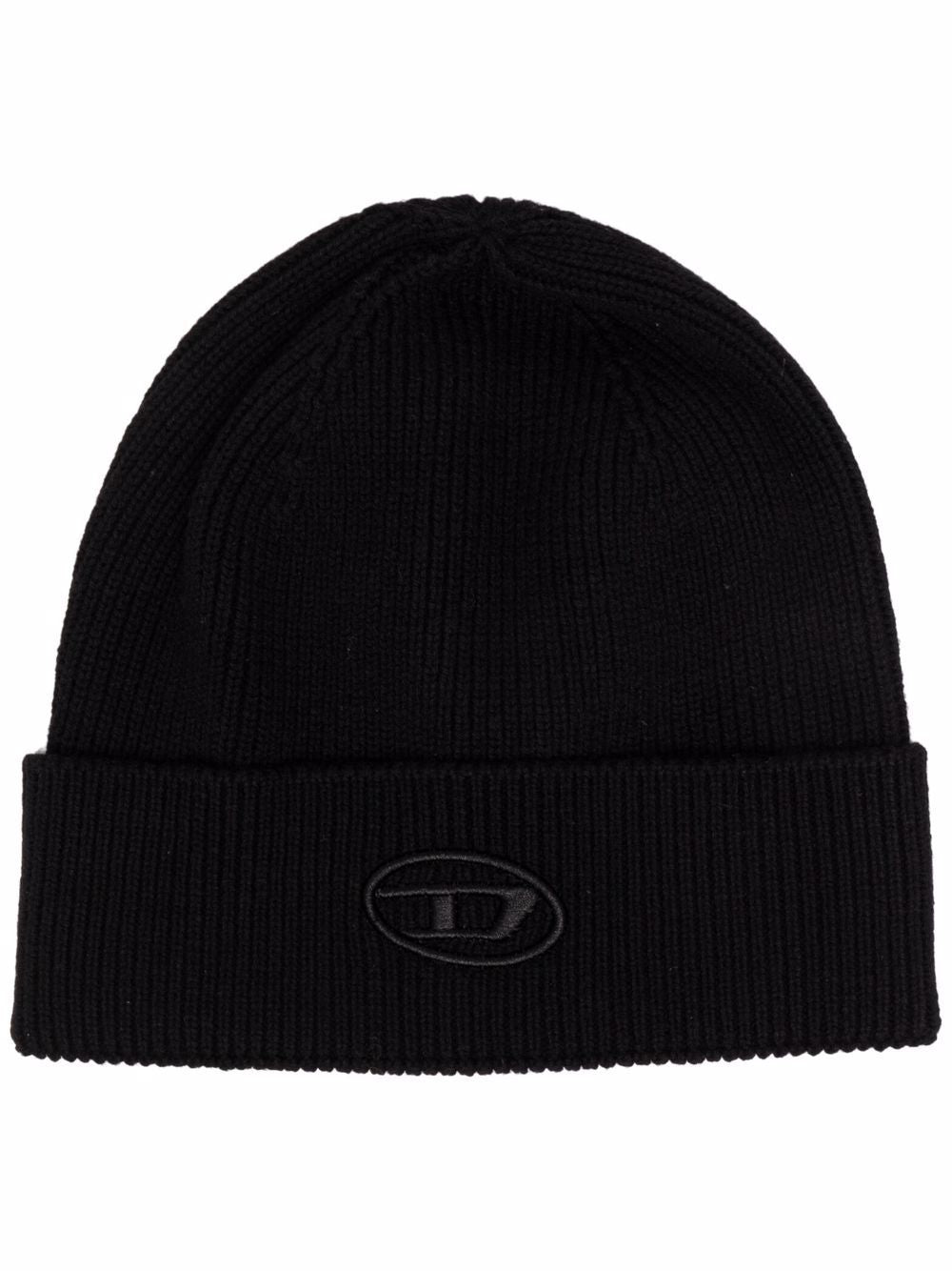 DIESEL Berretto K-Coder-Fully B nero in misto lana 