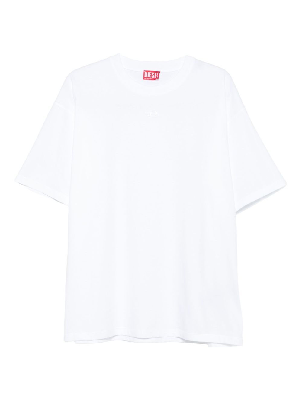 DIESEL T-shirt bianca in cotone a maniche corte 