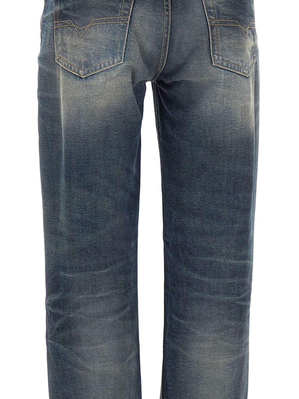 DIESEL Jeans blu con effetto washed sulla coscia 