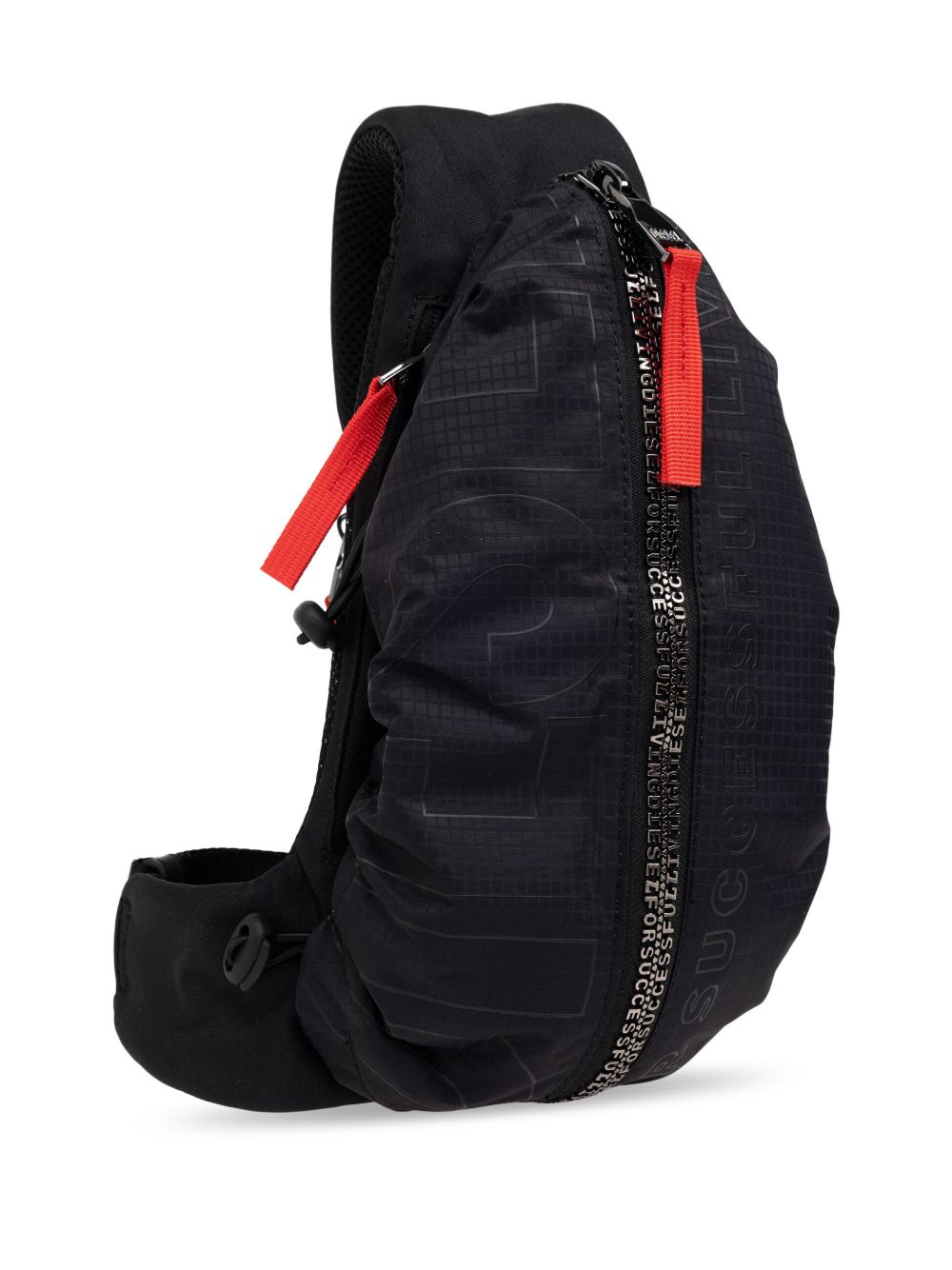 DIESEL Marsupio nero con chiusura zip 
