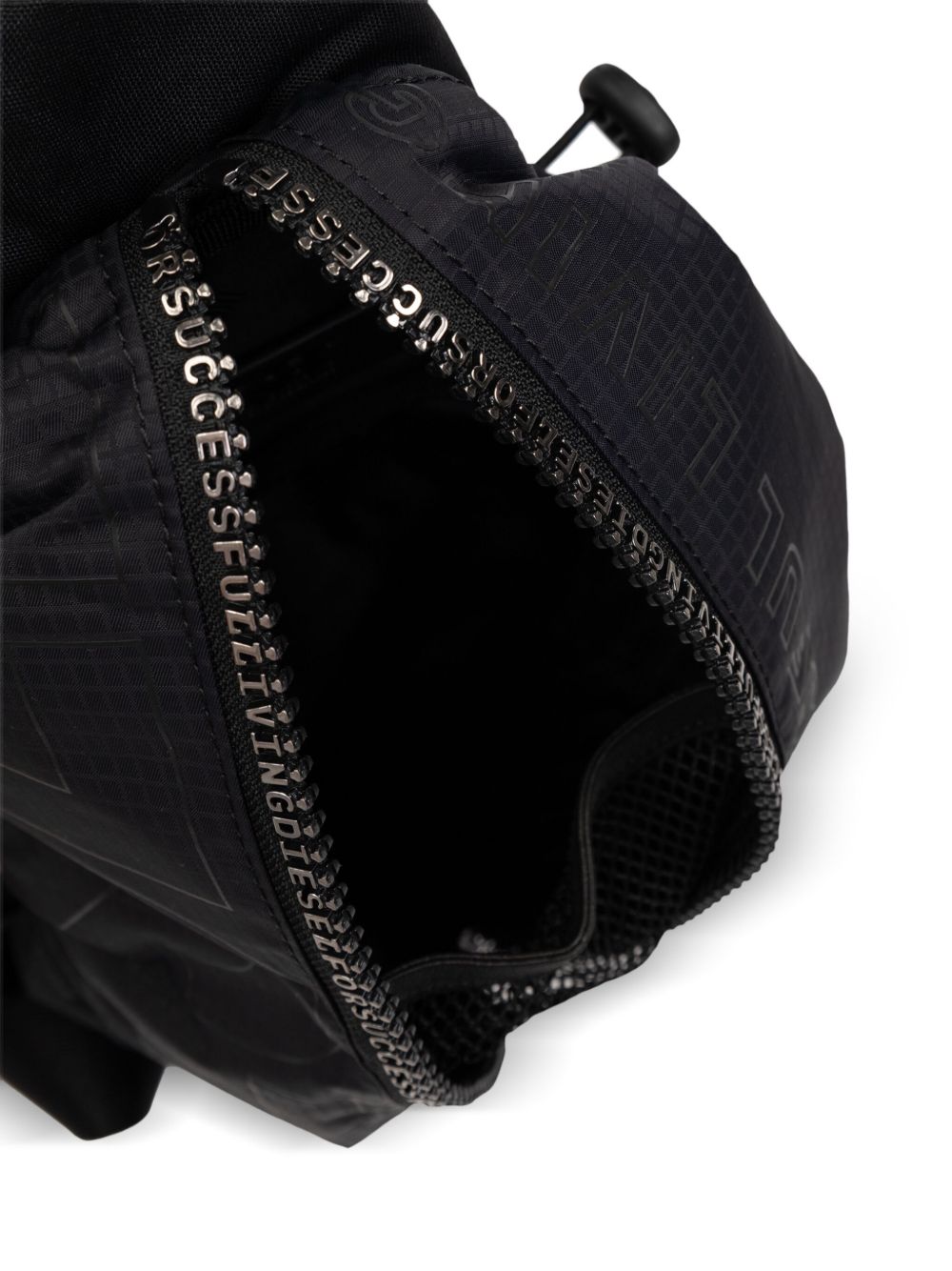 DIESEL Marsupio nero con chiusura zip 