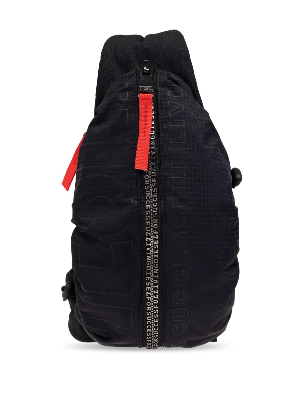 DIESEL Marsupio nero con chiusura zip 