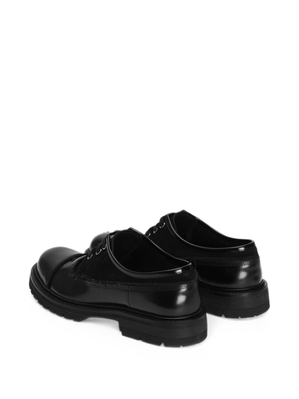 DOLCE e GABBANA Scarpe eleganti stringate nere da uomo 