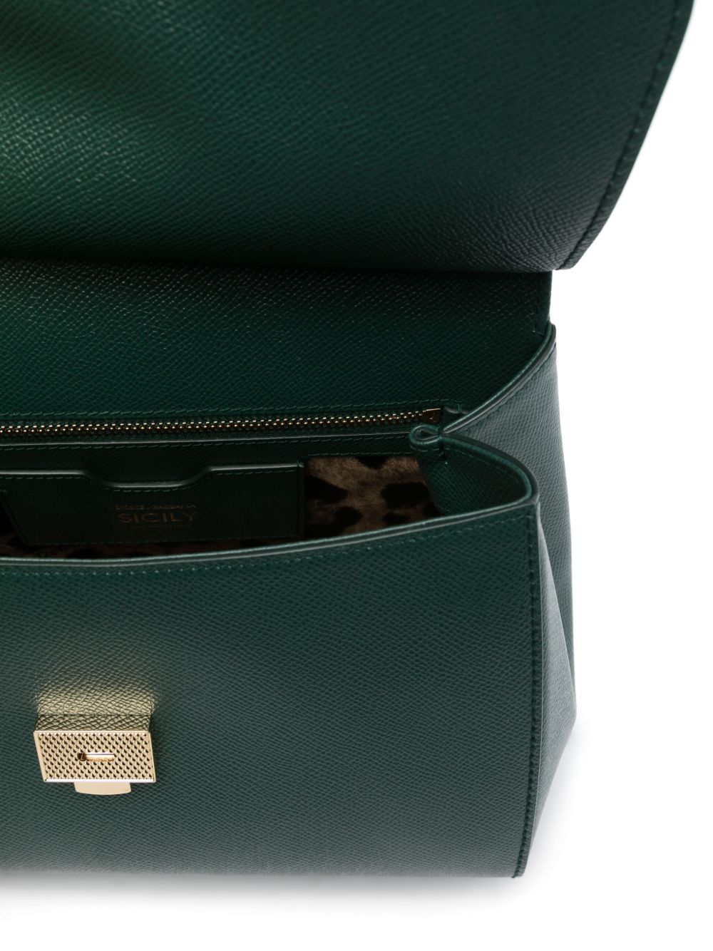 DOLCE e GABBANA Borsa Sicily Large verde in pelle 