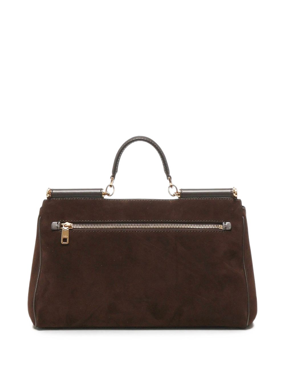 DOLCE e GABBANA Borsa My Sicily media in suede marrone 