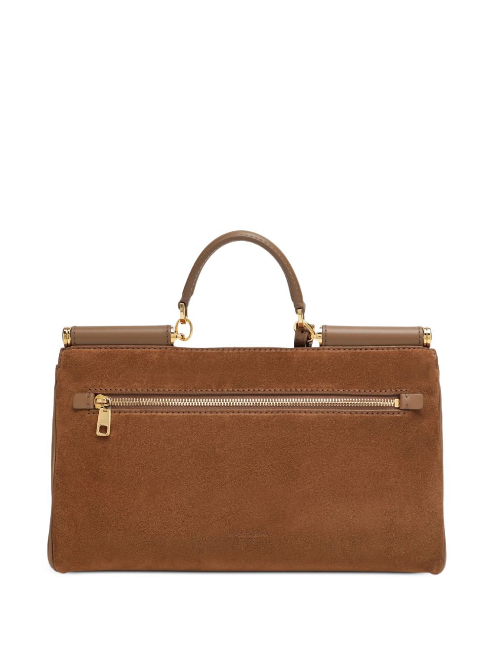 DOLCE e GABBANA Borsa My Sicily Medium marrone in pelle scamosciata 