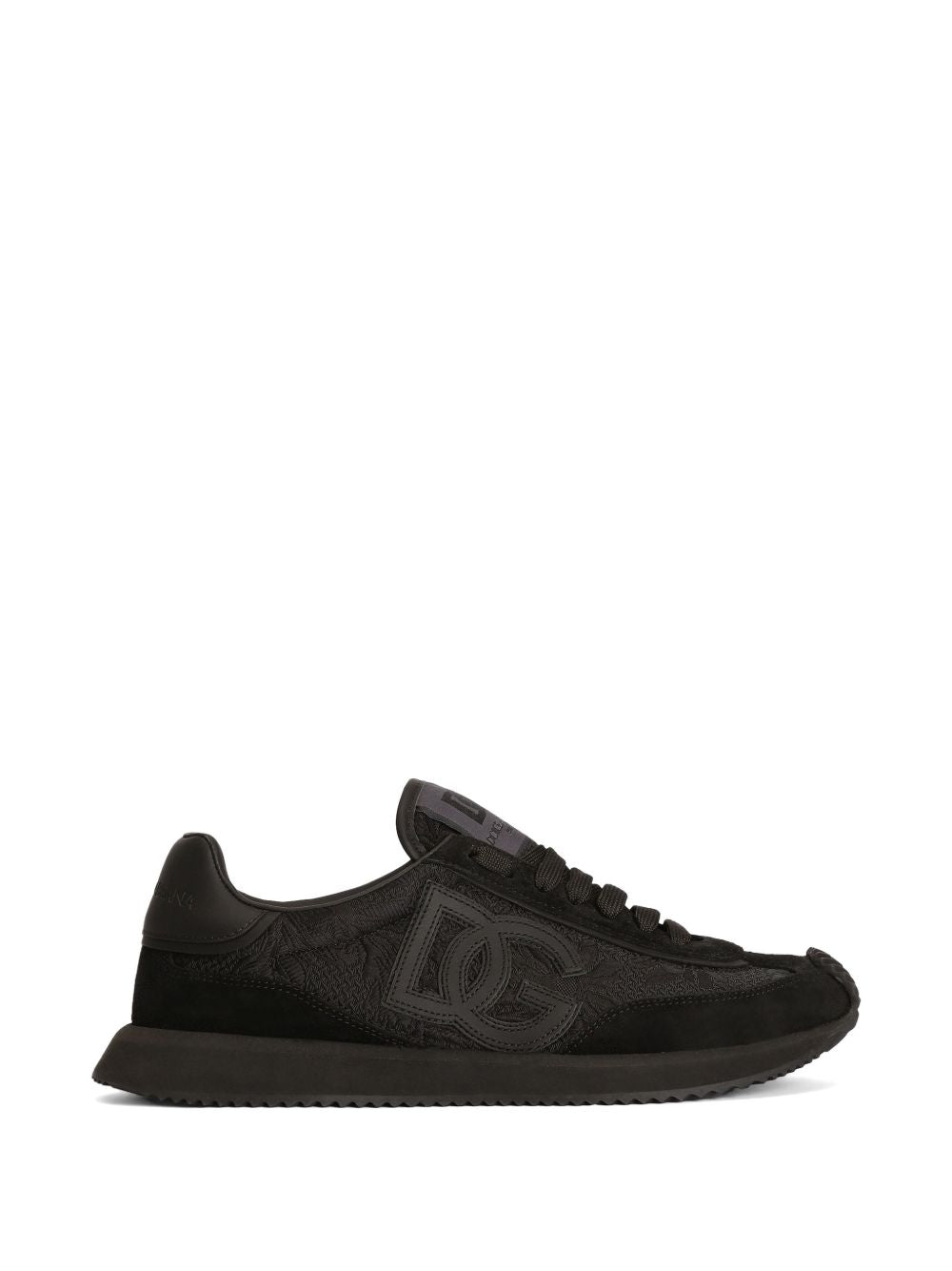DOLCE e GABBANA Sneakers DG Cushion nere in pelle e tessuto 