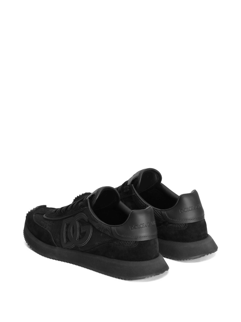 DOLCE e GABBANA Sneakers DG Cushion nere in pelle e tessuto 