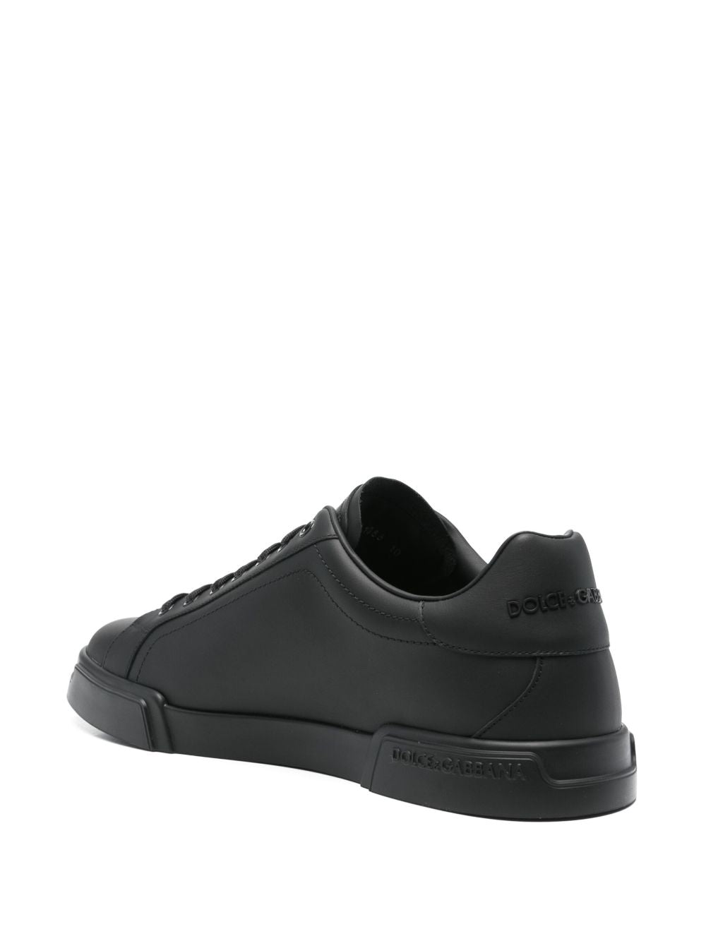 DOLCE e GABBANA Sneakers basse in pelle nere 