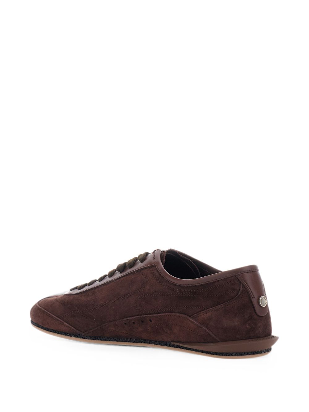 DOLCE e GABBANA Sneakers flat in suede marroni 