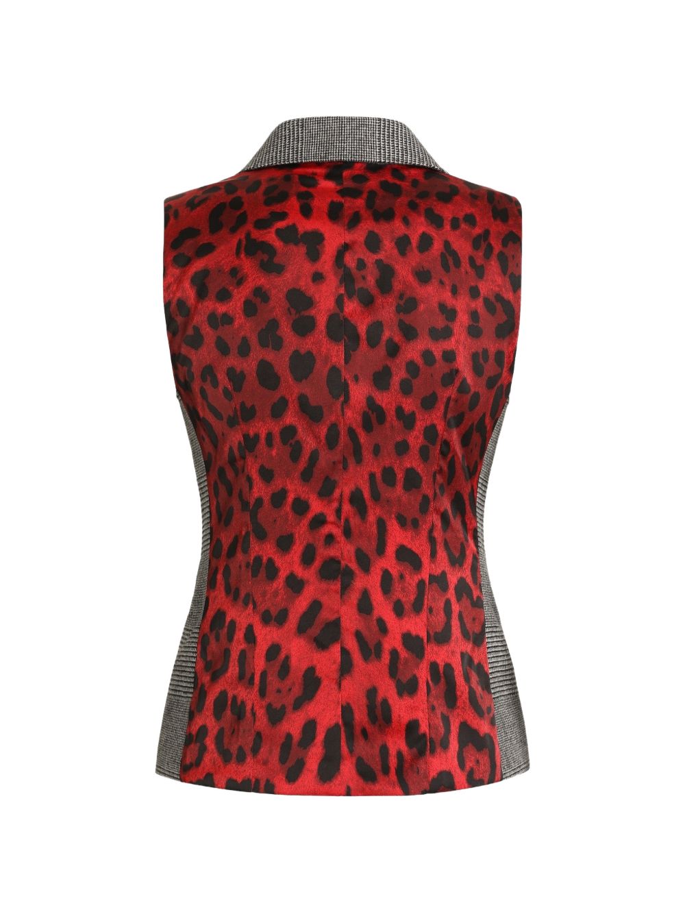 DOLCE e GABBANA Gilet doppiopetto grigio in misto lana e cashmere 