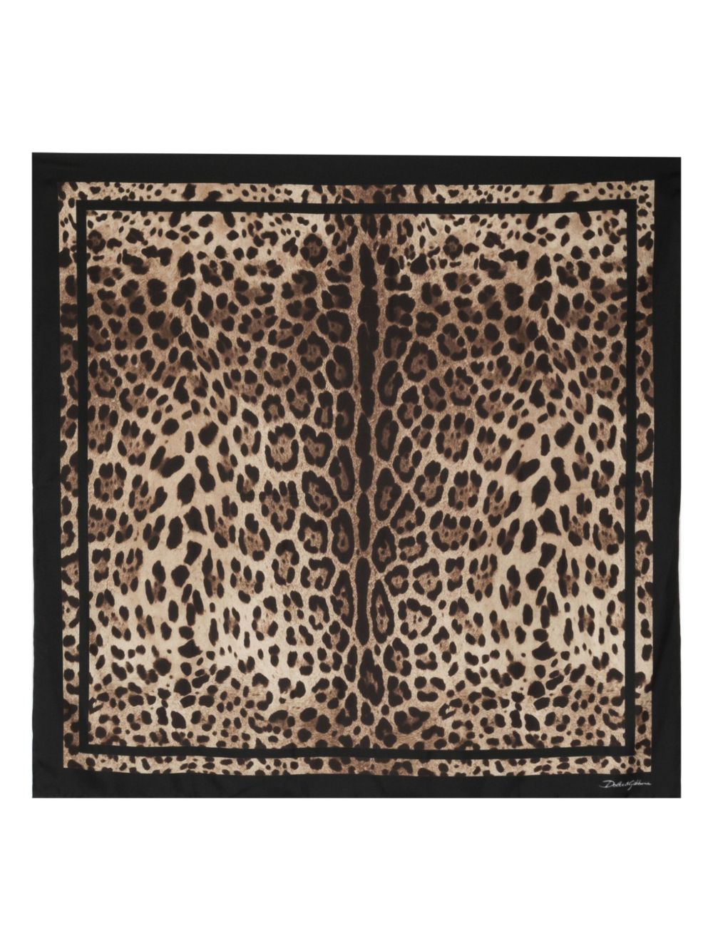 DOLCE e GABBANA Sciarpa foulard con stampa animalier 