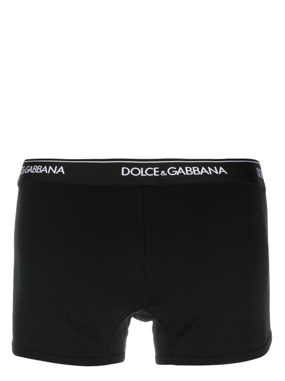 DOLCE e GABBANA Slip in bi-pack neri con vita elasticizzata con logo 