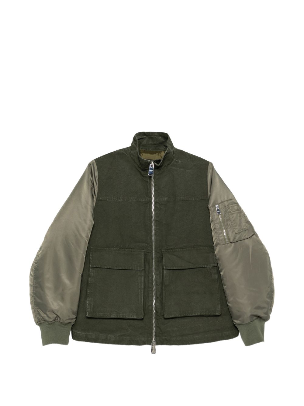 DONDUP Bomber regular in gabardina di lana e nylon 