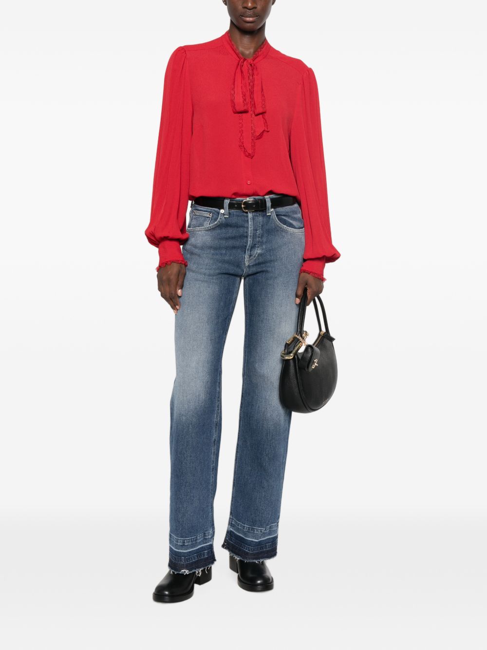 DONDUP Jeans Jacklyn wide leg in denim blu 