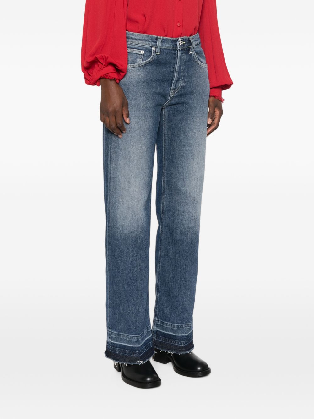 DONDUP Jeans Jacklyn wide leg in denim blu 