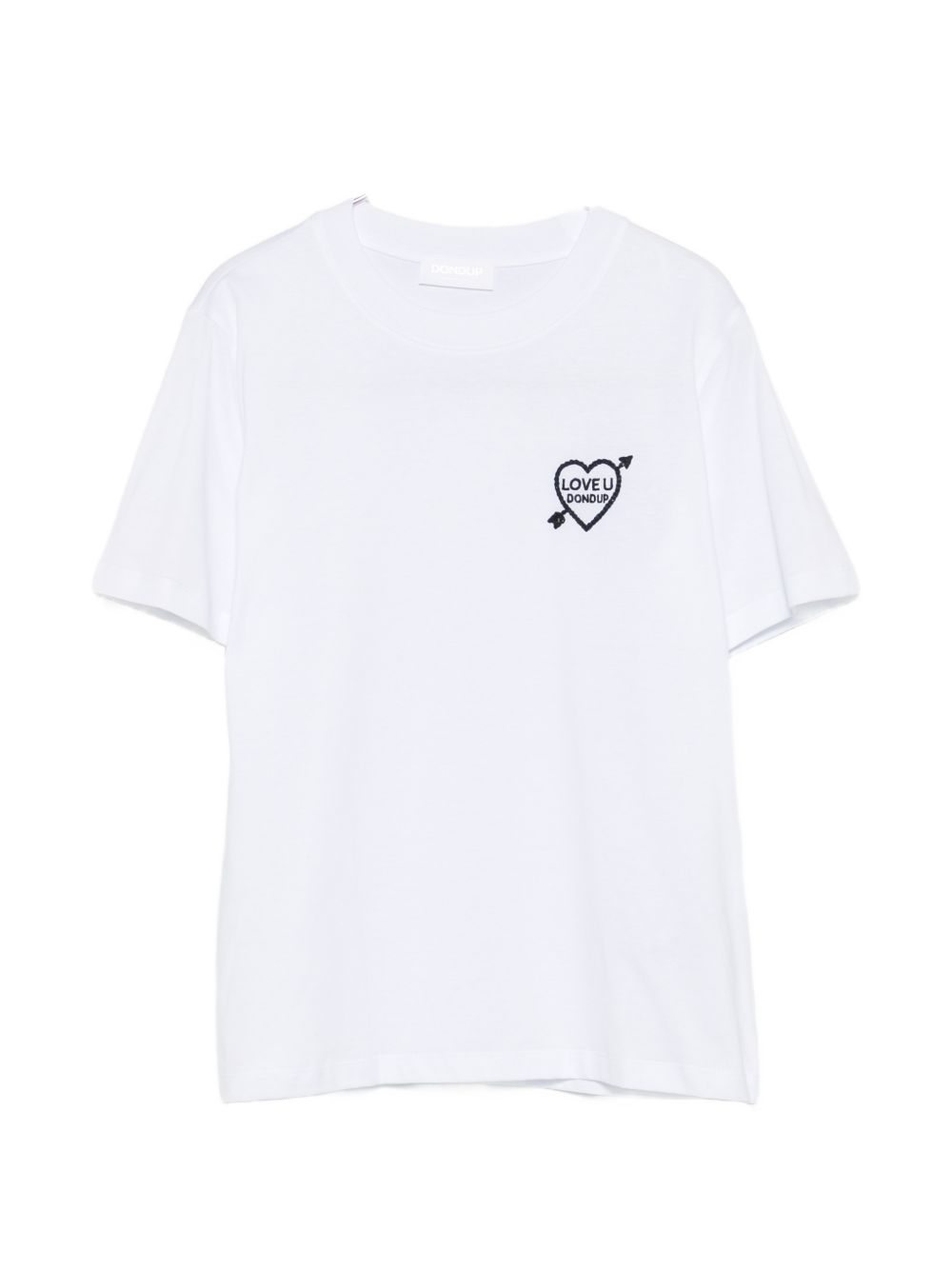 DONDUP T-shirt bianca in cotone con logo Dondup 