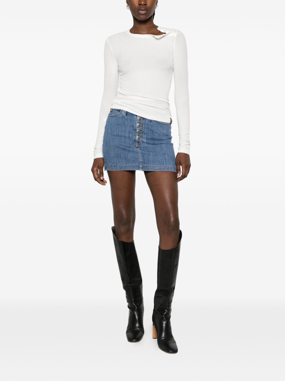 DONDUP Minigonna in Denim Collezione Esibizionista 