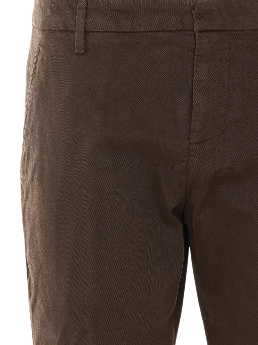 DONDUP Jeans marroni con risvolto e logo posteriore 