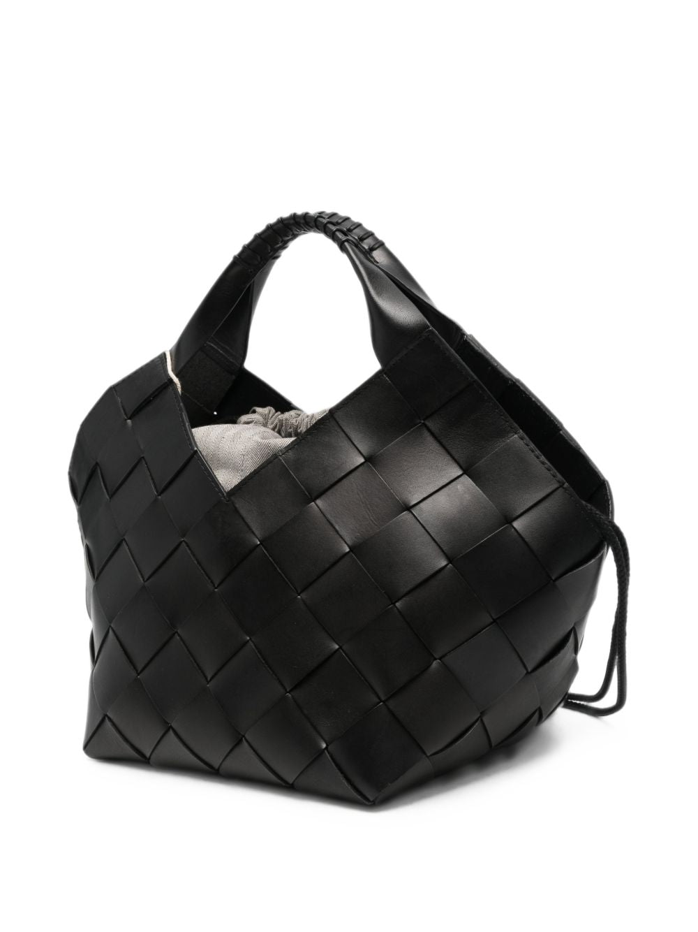 DRAGON DIFFUSION Borsa Botteghe in pelle intrecciata nera 