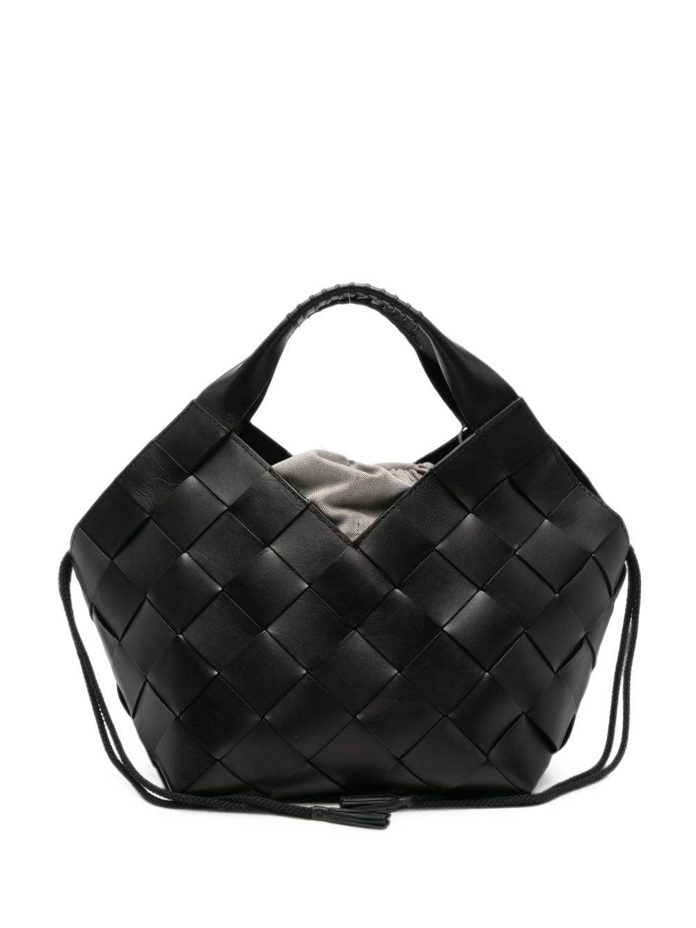 DRAGON DIFFUSION Borsa Botteghe in pelle intrecciata nera 