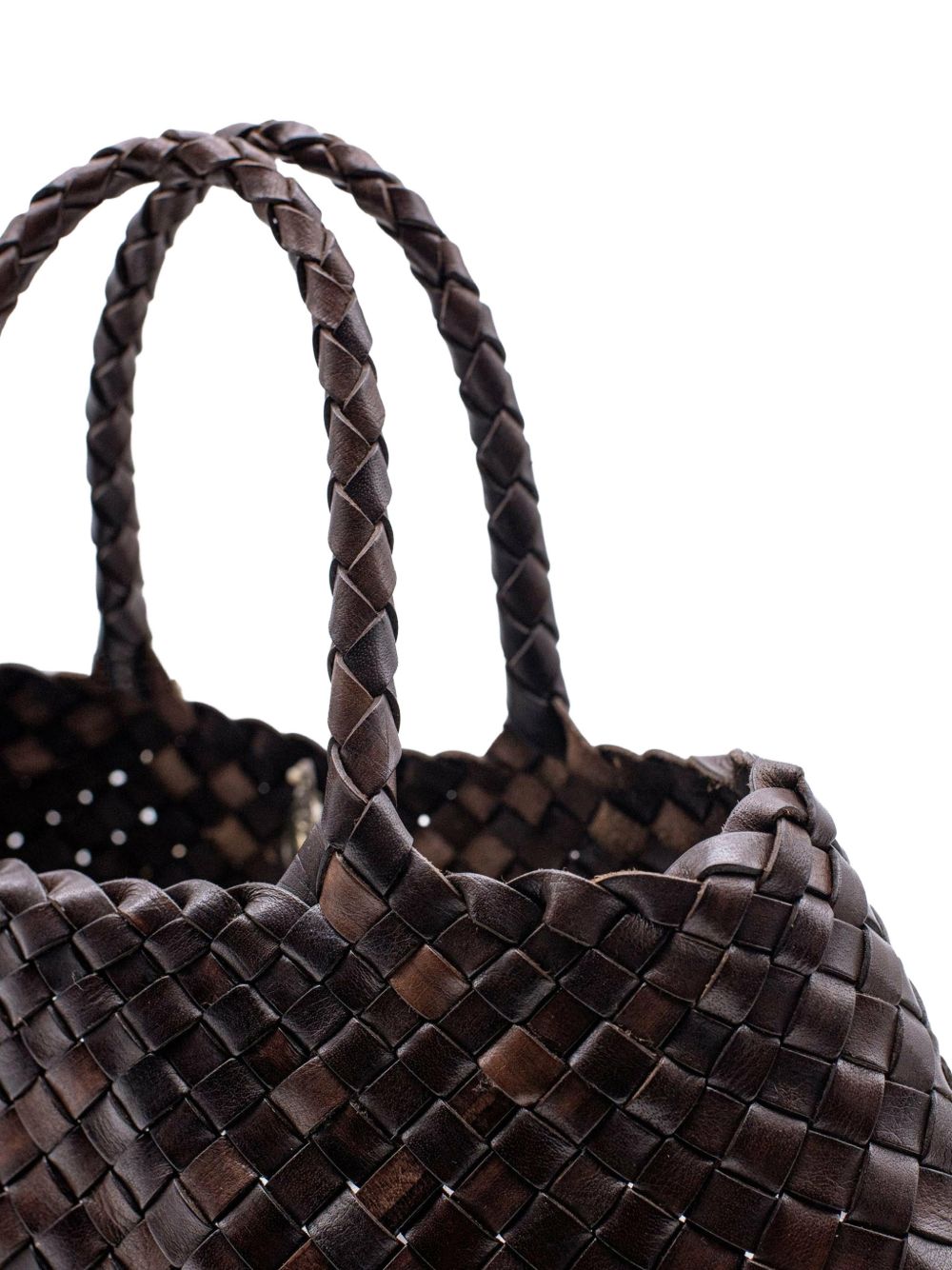 DRAGON DIFFUSION Borsa Santa Croce in pelle intrecciata 