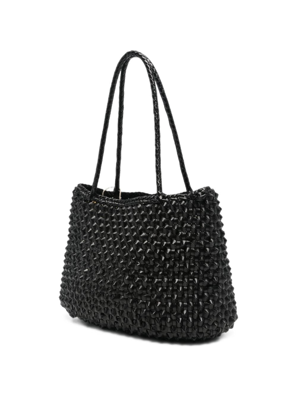 DRAGON DIFFUSION Borsa Santa Croce Big in pelle intrecciata nera 