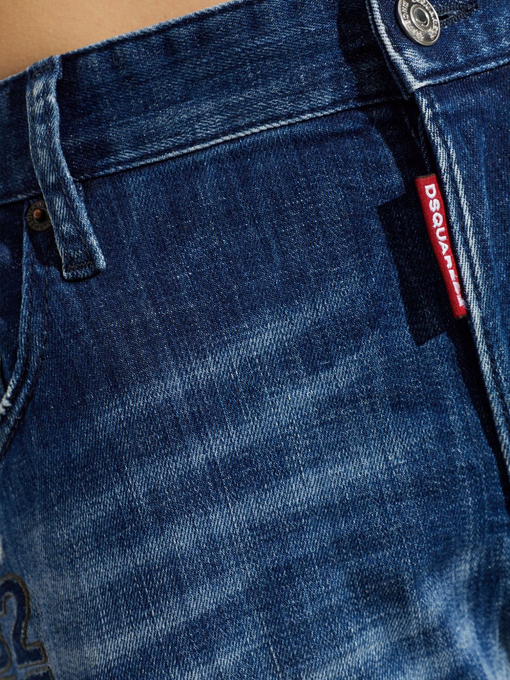 DSQUARED2 Jeans blu slavato elasticizzati con effetto sfumato 