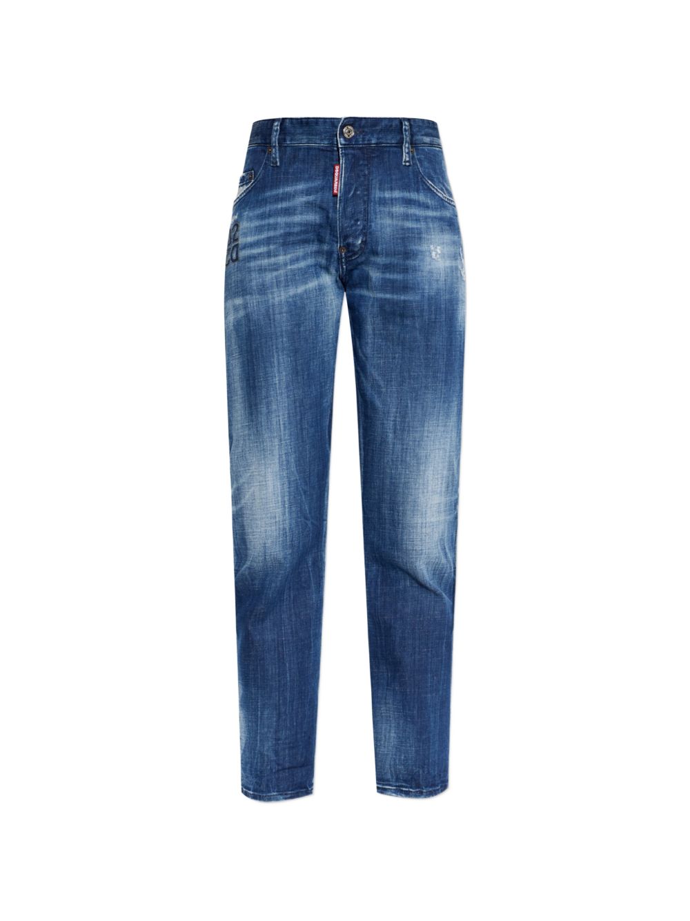 DSQUARED2 Jeans blu slavato elasticizzati con effetto sfumato 