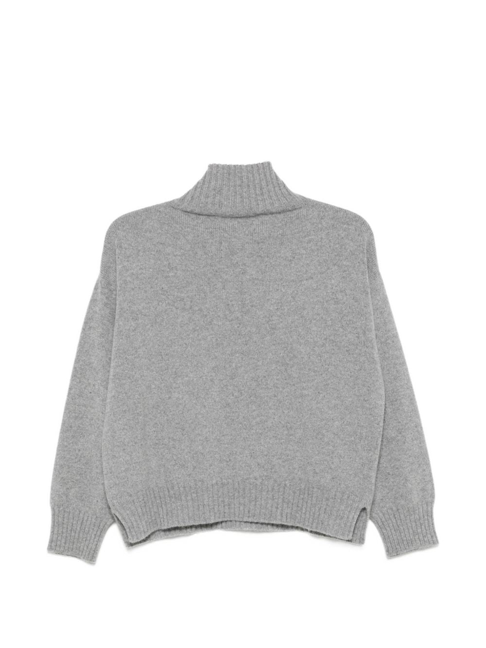 D EXTERIOR Maglia grigia a collo alto in cashmere 