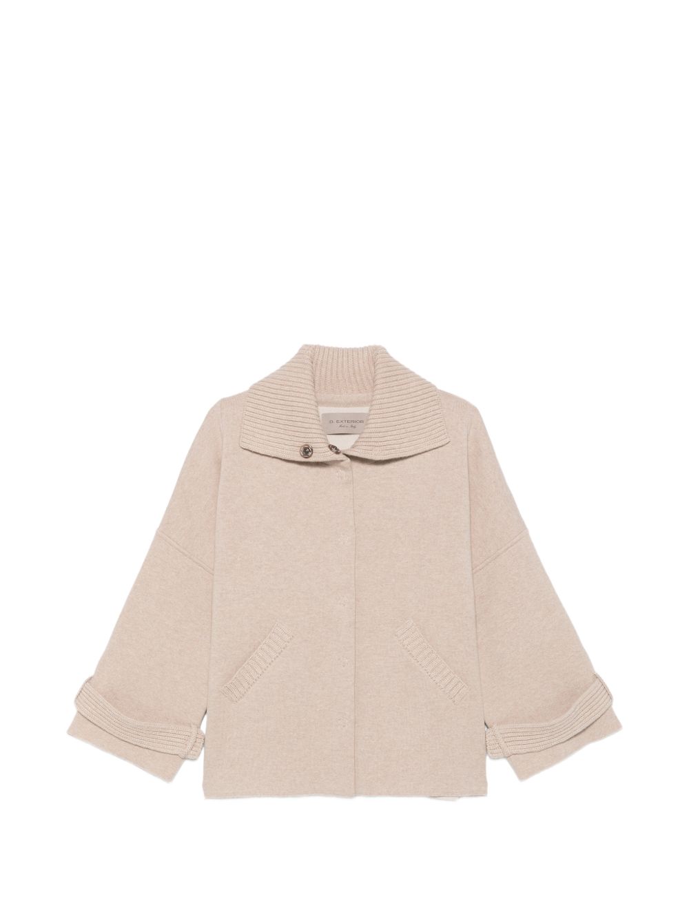 D EXTERIOR Cappotto corto beige in misto lana 