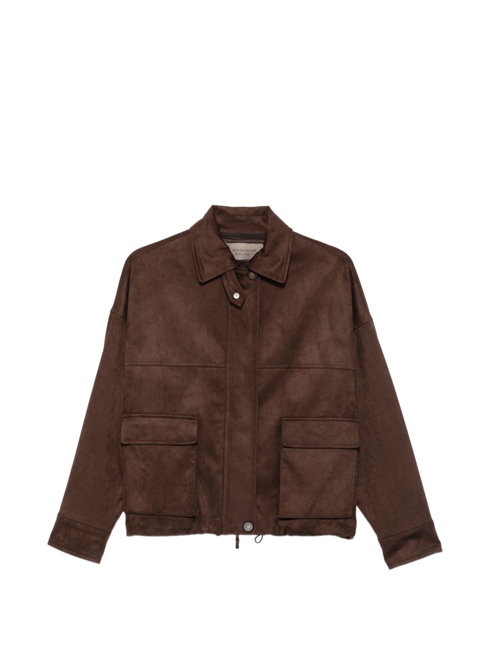 D EXTERIOR Giacca bomber marrone in ecopelle 