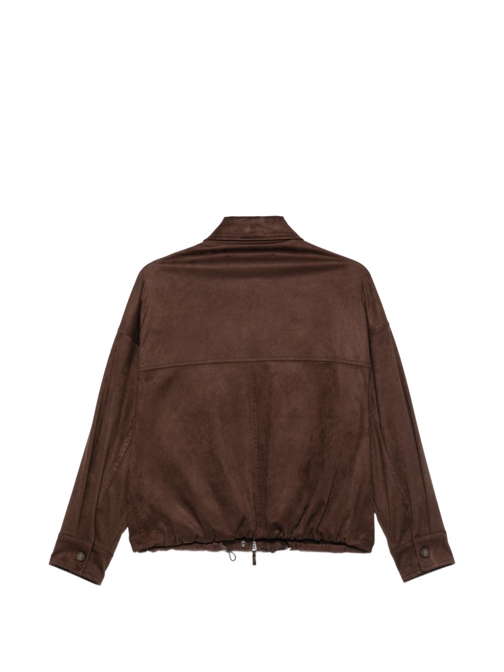 D EXTERIOR Giacca bomber marrone in ecopelle 