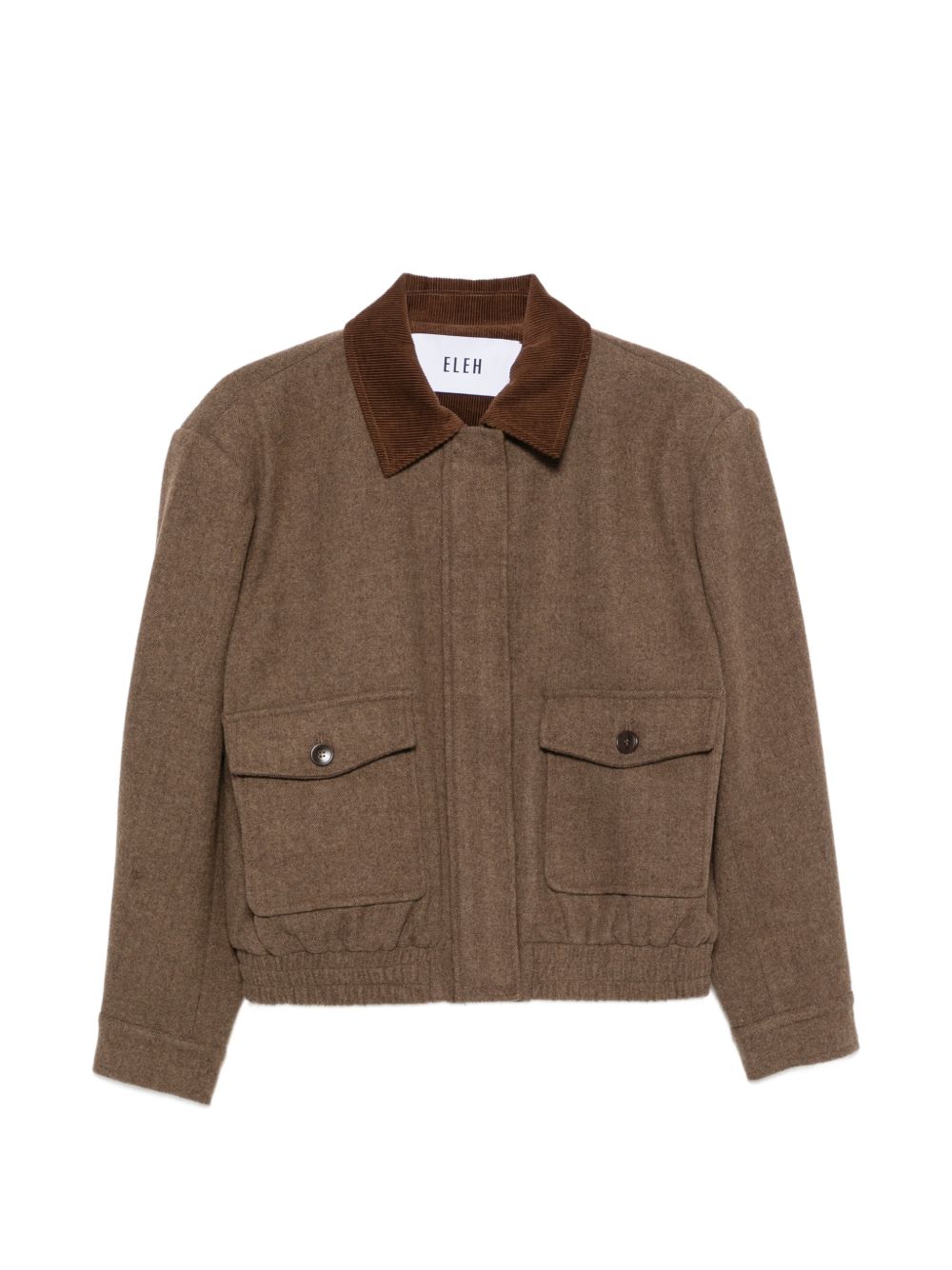 ELEH Giacca in tessuto regular fit con zip e fondo elasticizzato 