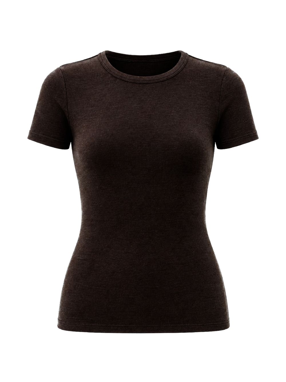 ELEH T-shirt marrone a maniche corte in cotone 