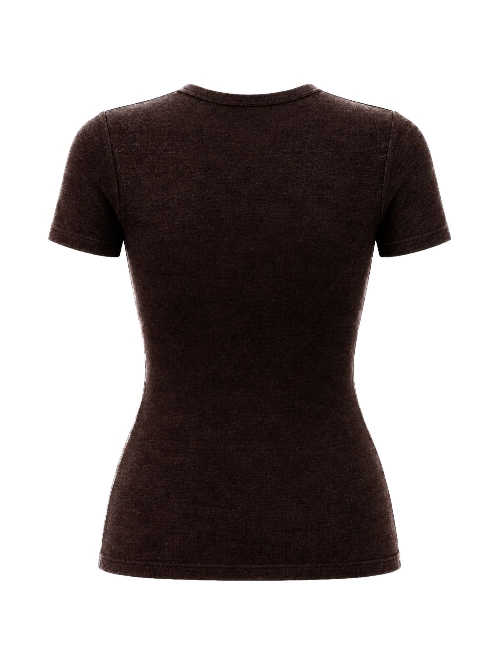 ELEH T-shirt marrone a maniche corte in cotone 