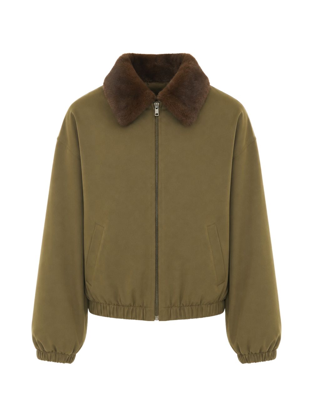 ELEH Bomber con collo in ecopelliccia 