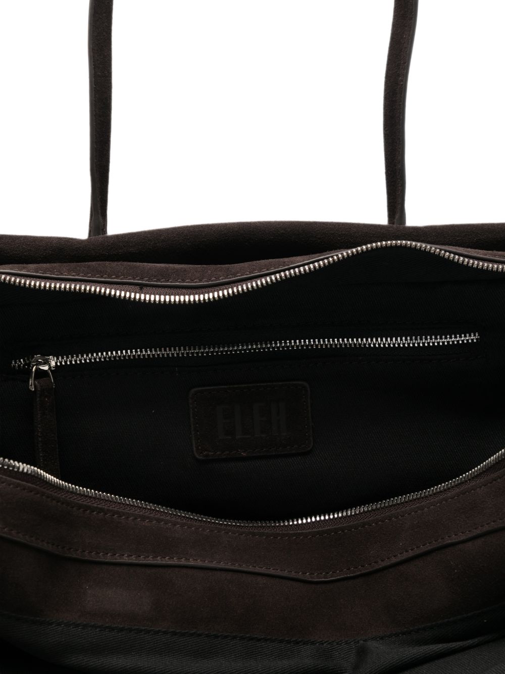 ELEH Borsa a spalla in suede testa di moro 