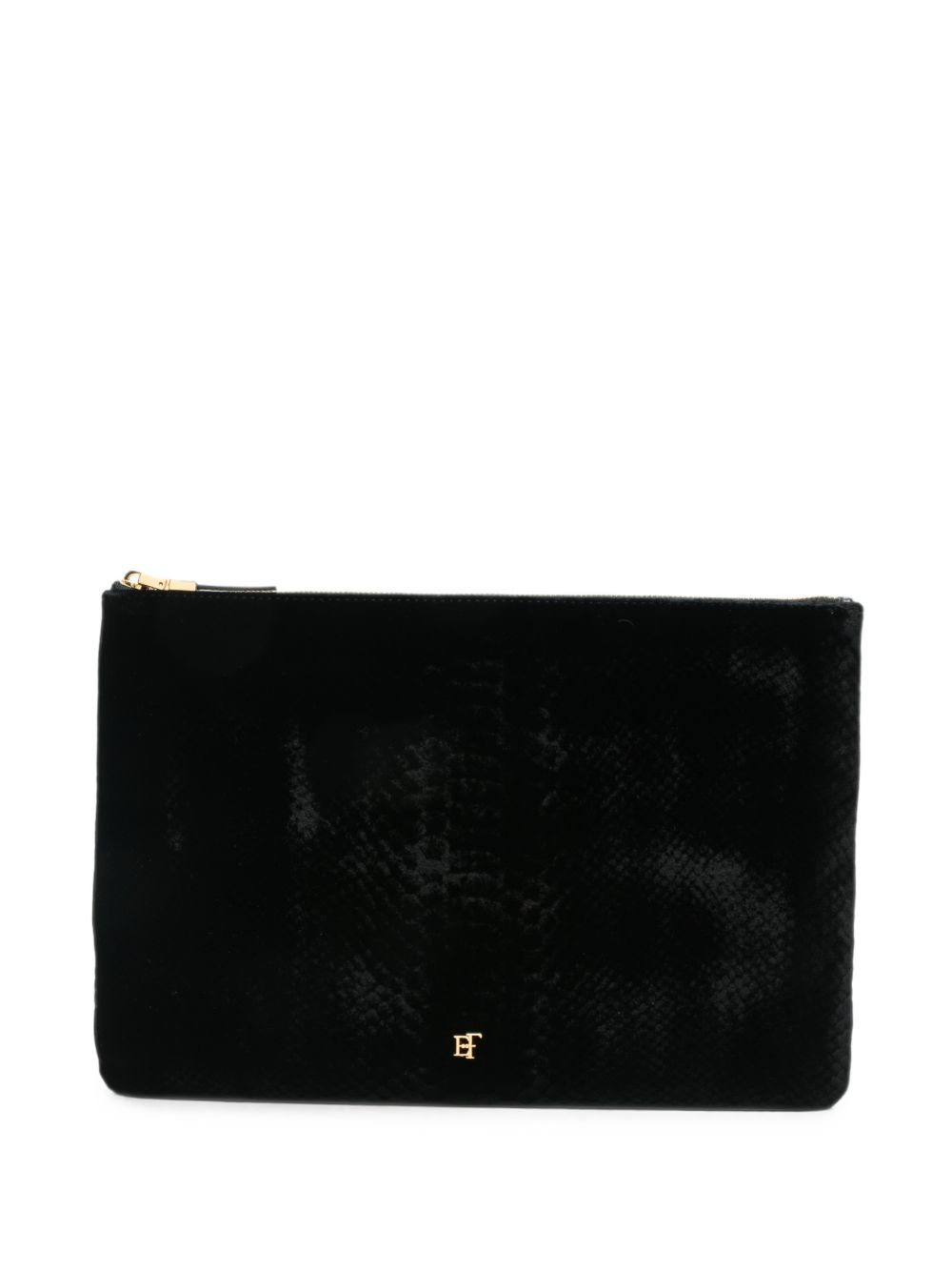 ELISABETTA FRANCHI Pochette Nera in Velluto 