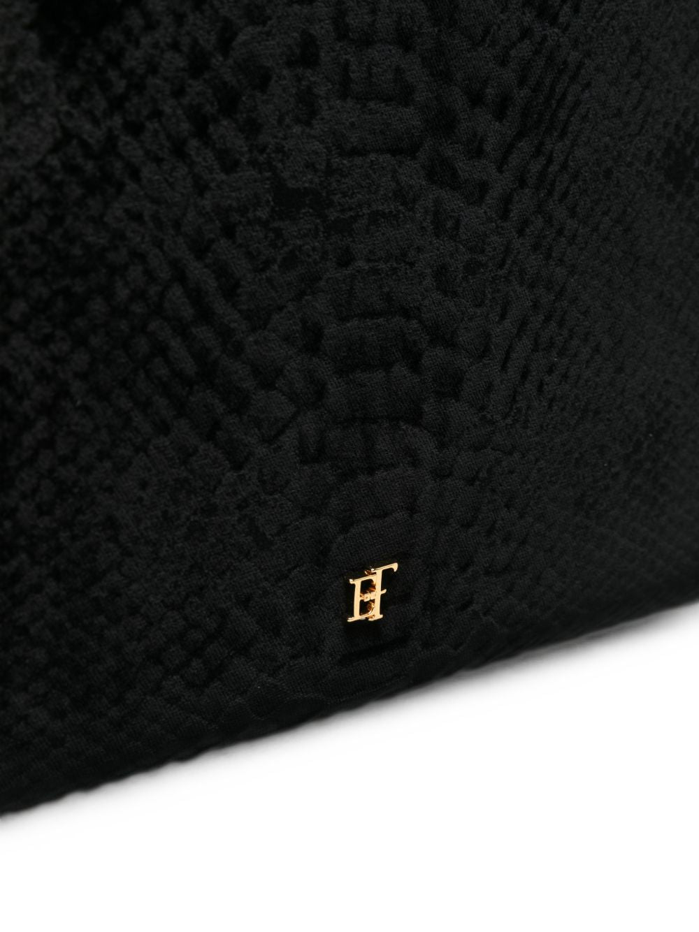 ELISABETTA FRANCHI Pochette Nera in Velluto 