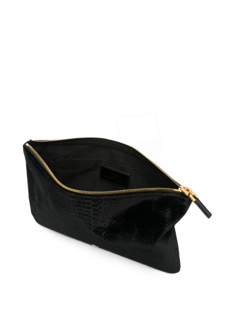 ELISABETTA FRANCHI Pochette Nera in Velluto 