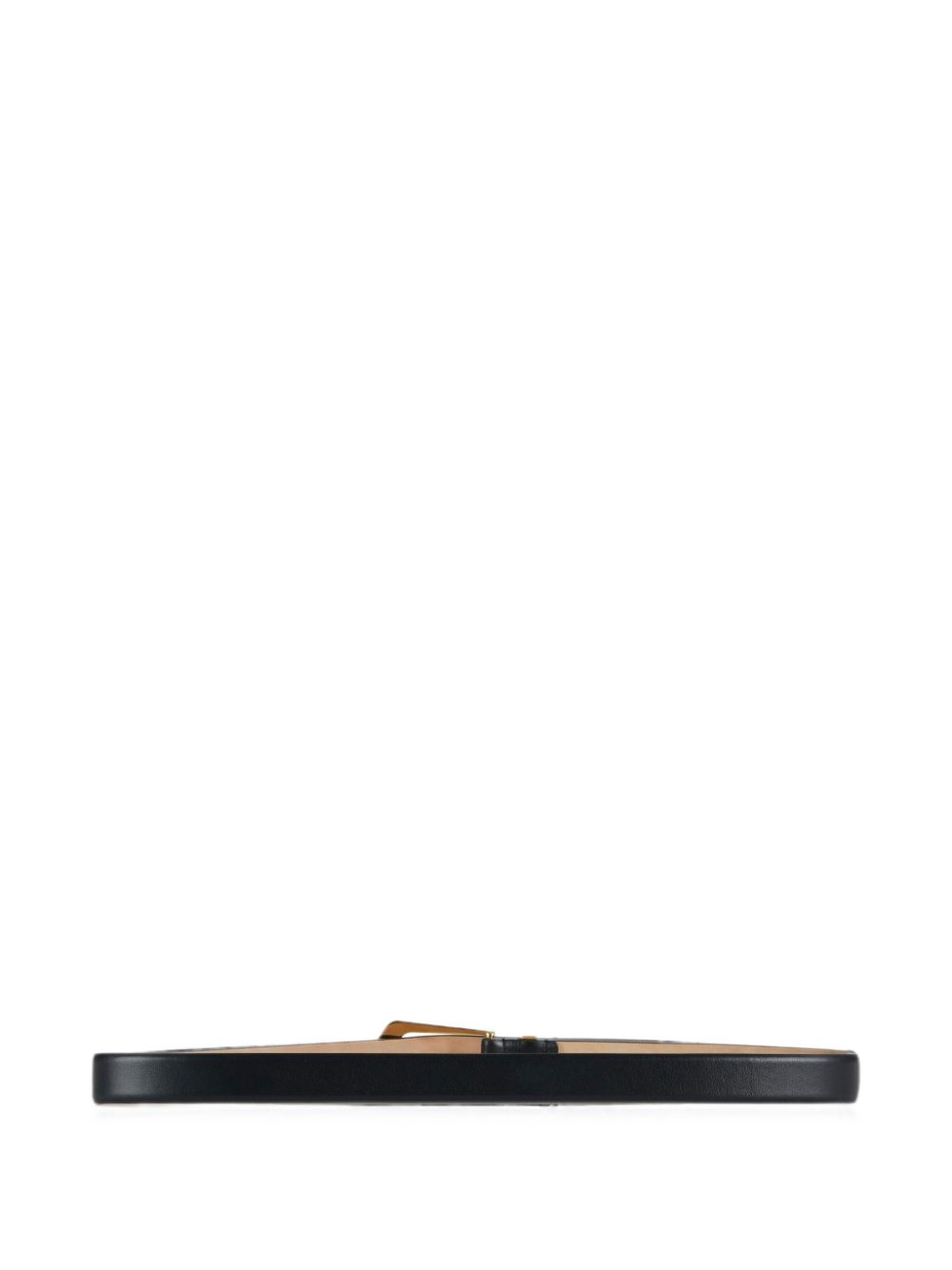 ELISABETTA FRANCHI Cintura nera in pelle con fibbia dorata barocca 
