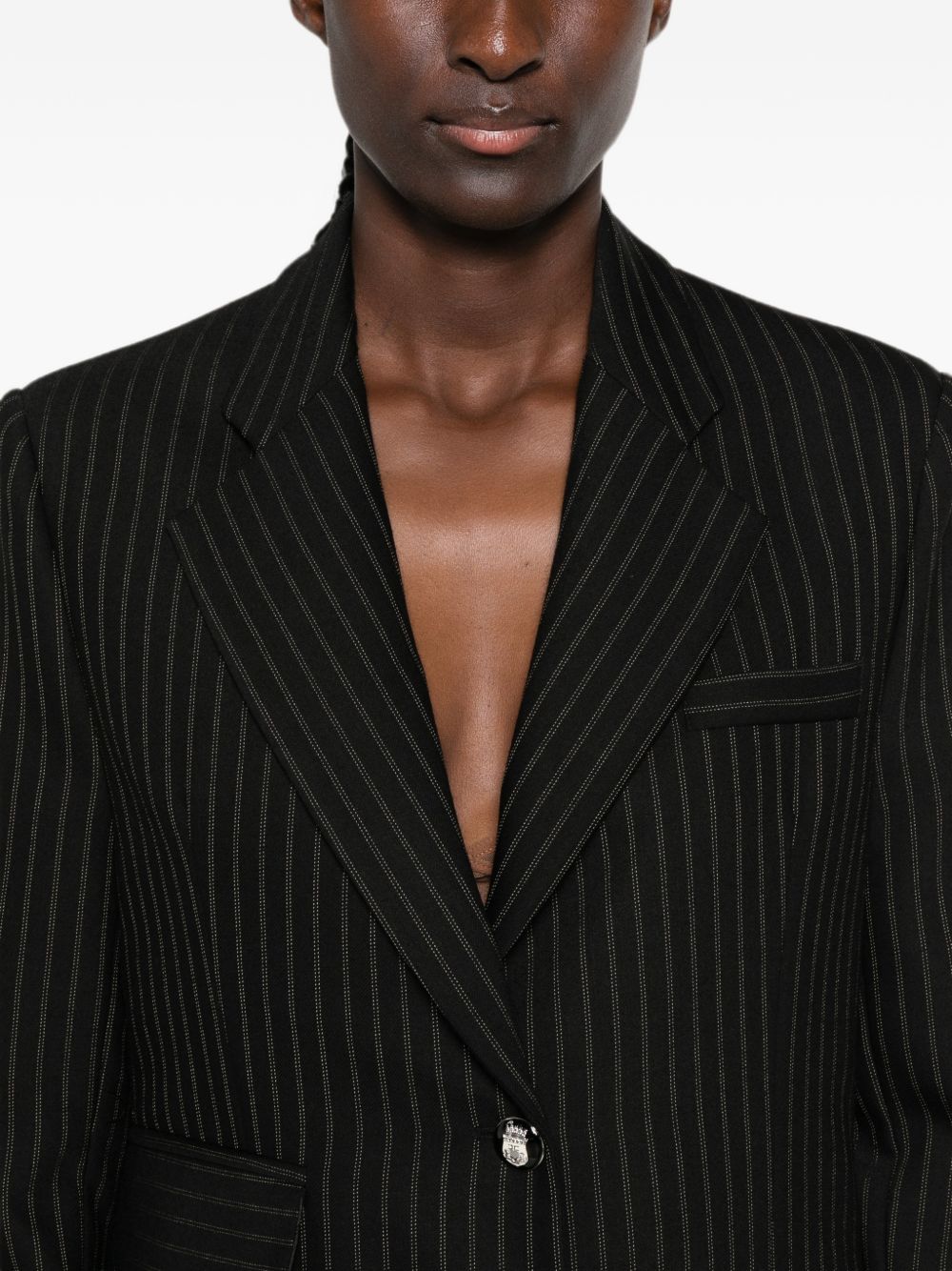 ELISABETTA FRANCHI Blazer nero con tasche frontali 