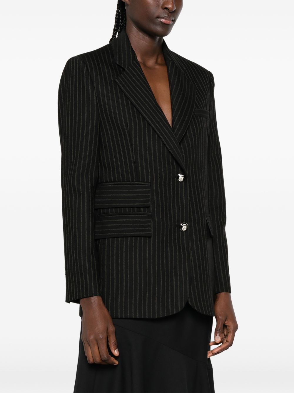 ELISABETTA FRANCHI Blazer nero con tasche frontali 