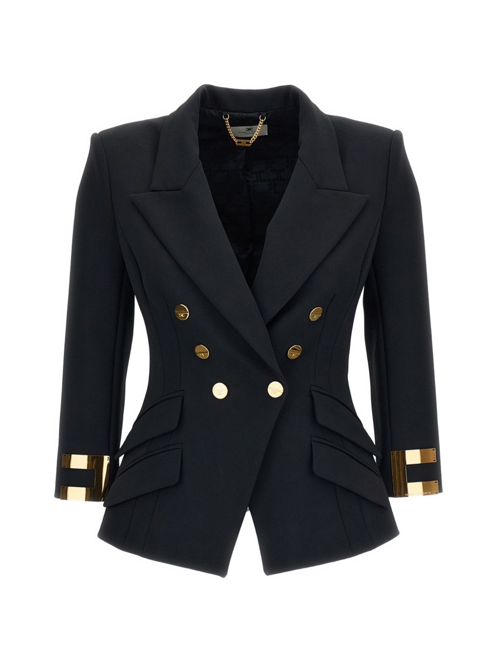 ELISABETTA FRANCHI Giacca blazer slim femminile con bottoni e dettagli dorati 
